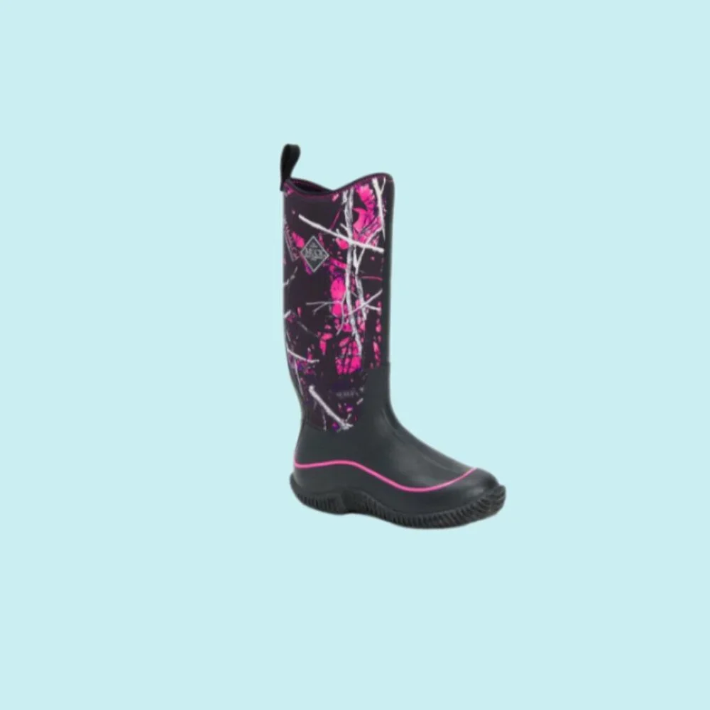 Muck Boot Women's Muddy Girl Hale Tall Boot Black Pink New 100% - Picture 7 of 7
